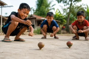 Komunitas Global Gelar Kampanye Hari Bermain Gasing Dunia